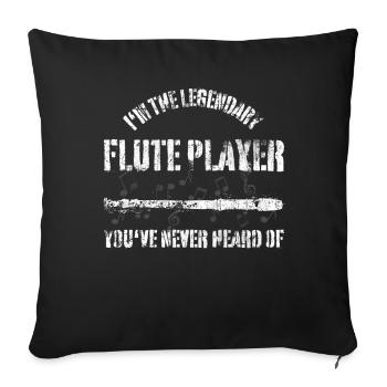 Flûte - Housse de coussin décorative 45 x 45 cm - noir - Devant