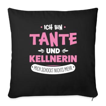 Kellnerin - Sofakissenbezug 45 x 45 cm - Schwarz - Vorne