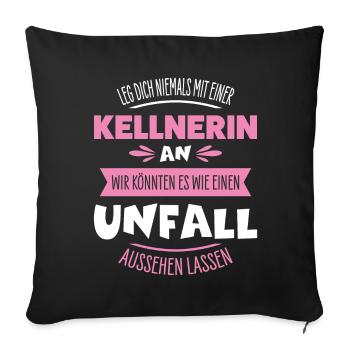 Kellnerin - Sofakissenbezug 45 x 45 cm - Schwarz - Vorne
