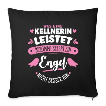 Kellnerin - Sofakissenbezug 45 x 45 cm - Schwarz - Vorne