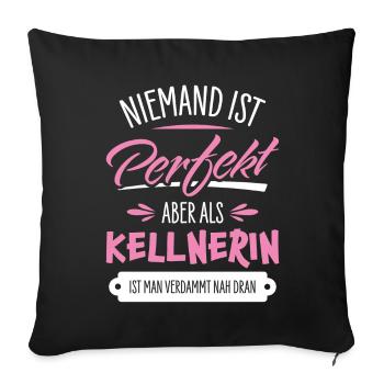 Kellnerin - Sofakissenbezug 45 x 45 cm - Schwarz - Vorne