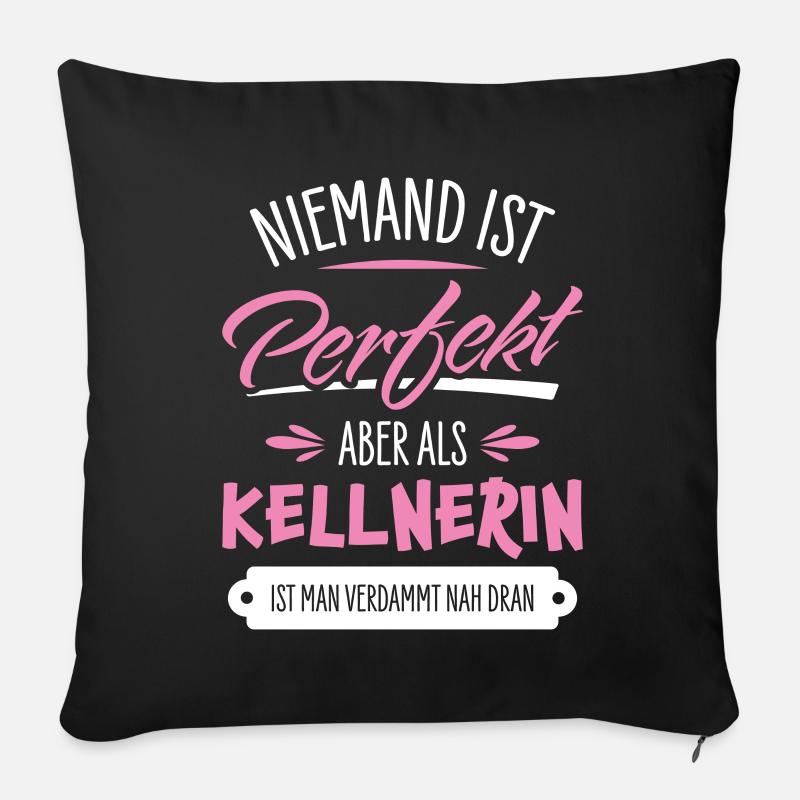 Kellnerin - Sofakissenbezug 45 x 45 cm - Schwarz