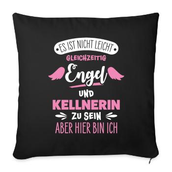 Kellnerin - Sofakissenbezug 45 x 45 cm - Schwarz - Vorne