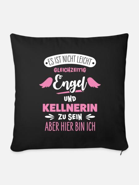 Kellnerin - Sofakissenbezug 45 x 45 cm - Schwarz