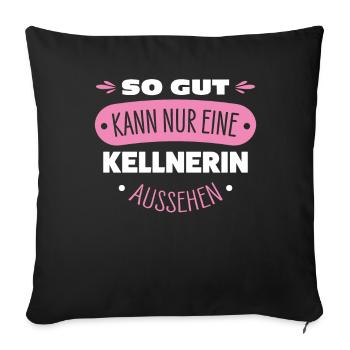 Kellnerin - Sofakissenbezug 45 x 45 cm - Schwarz - Vorne