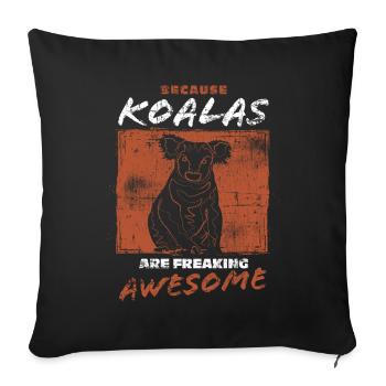 Koala - Sofakissenbezug 45 x 45 cm - Schwarz - Vorne