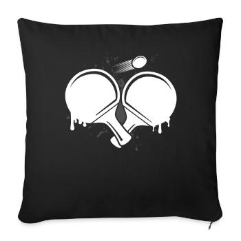 Ping-pong - Housse de coussin décorative 45 x 45 cm - noir - Devant