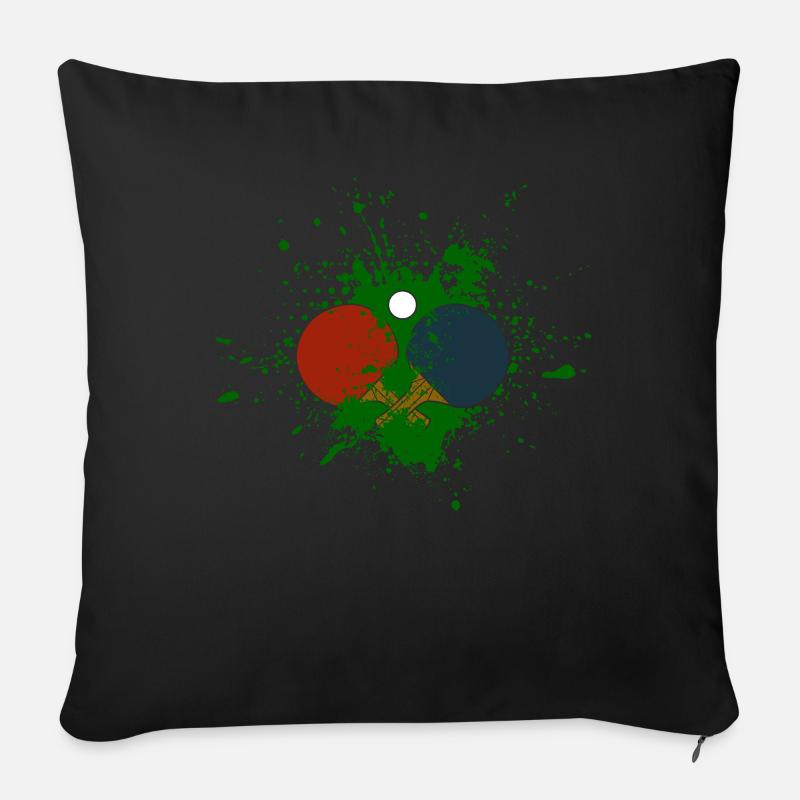 Tischtennis - Sofakissenbezug 45 x 45 cm - Schwarz