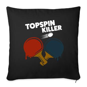 Ping-pong - Housse de coussin décorative 45 x 45 cm - noir - Devant