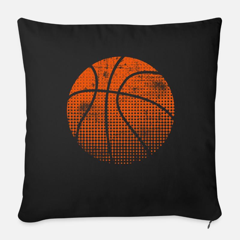 Basketball - Sofakissenbezug 45 x 45 cm - Schwarz