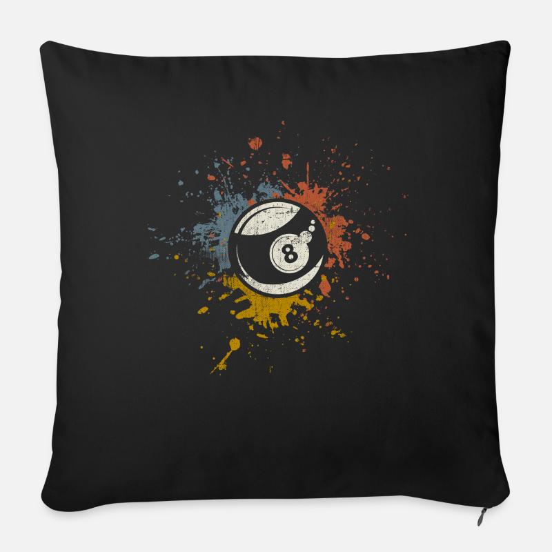Billard - Sofakissenbezug 45 x 45 cm - Schwarz