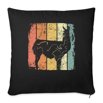 Lama - Sofa pillowcase 17,3'' x 17,3'' (45 x 45 cm) - black - Front