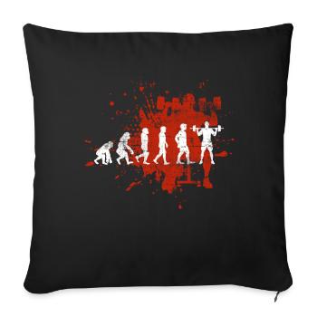 Weight Training Fitness - Sofa pillowcase 17,3'' x 17,3'' (45 x 45 cm) - black - Front