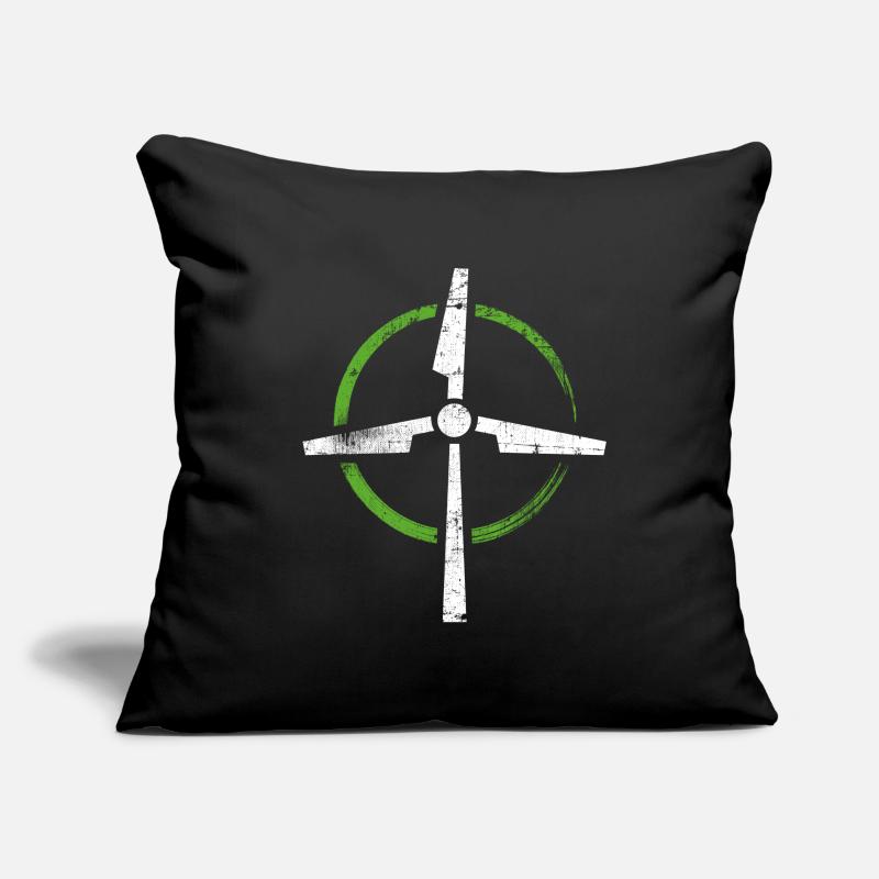 Énergie éolienne Housse de coussin décorative 45 x 45 cm