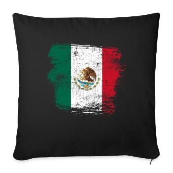Mexico - Sofa pillowcase 17,3'' x 17,3'' (45 x 45 cm) - black - Front