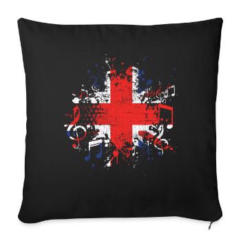 Great Britain Music - Sofa pillowcase 17,3'' x 17,3'' (45 x 45 cm) - black - Front