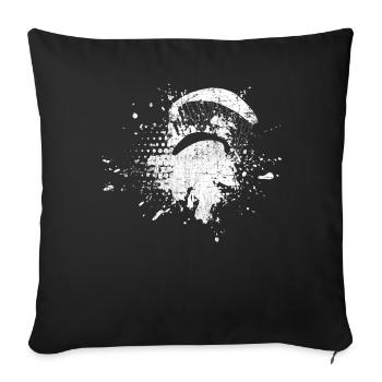 Gleitschirmfliegen - Sofakissenbezug 45 x 45 cm - Schwarz - Vorne