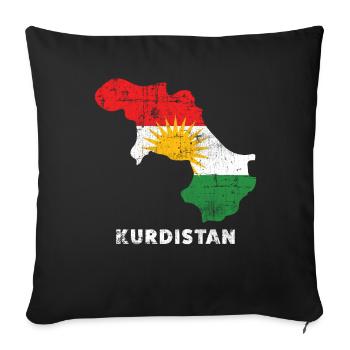 Kurdistan - Sofa pillowcase 17,3'' x 17,3'' (45 x 45 cm) - black - Front