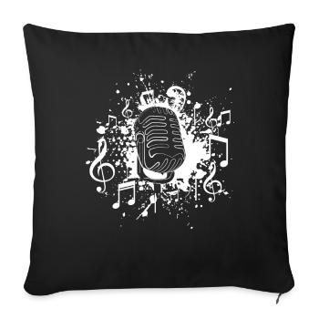 Singen Sänger - Sofakissenbezug 45 x 45 cm - Schwarz - Vorne
