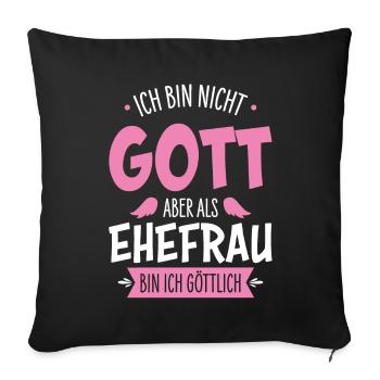 Wife - Sofa pillowcase 17,3'' x 17,3'' (45 x 45 cm) - black - Front