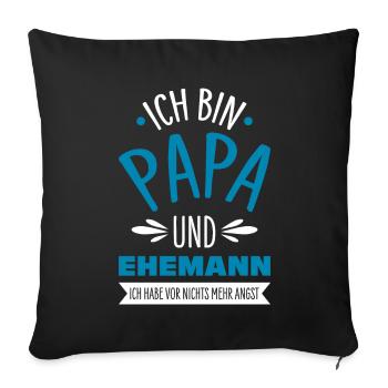 Ehemann Papa - Sofakissenbezug 45 x 45 cm - Schwarz - Vorne