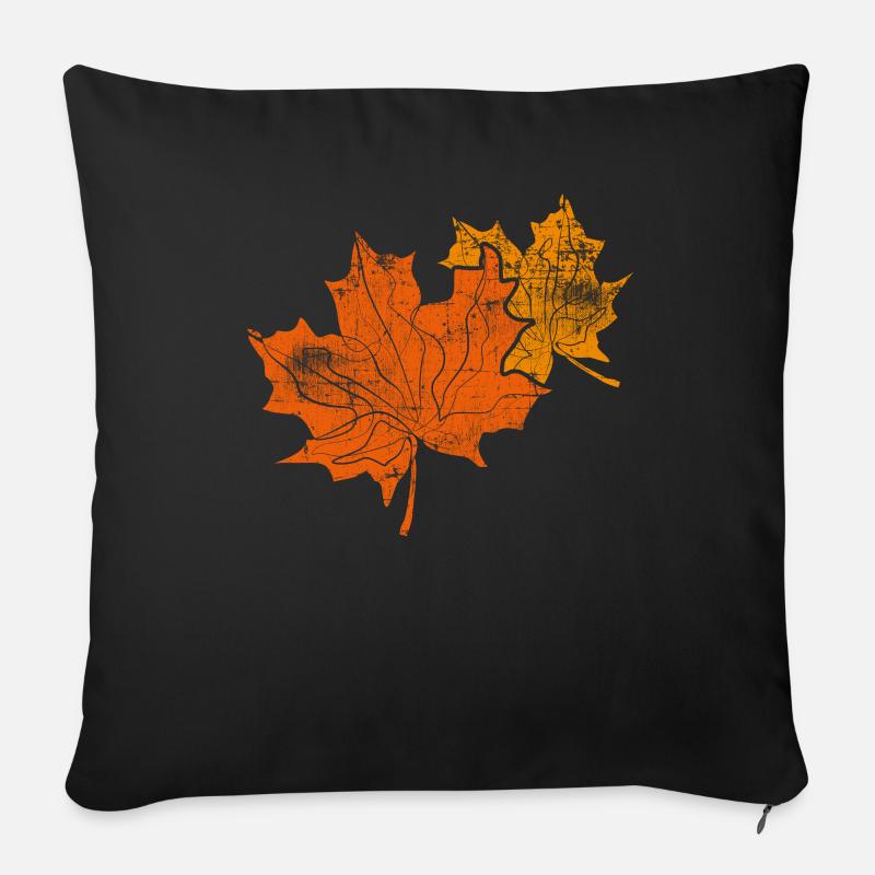 Automne - Housse de coussin décorative 45 x 45 cm - noir