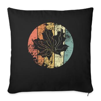 Automne - Housse de coussin décorative 45 x 45 cm - noir - Devant