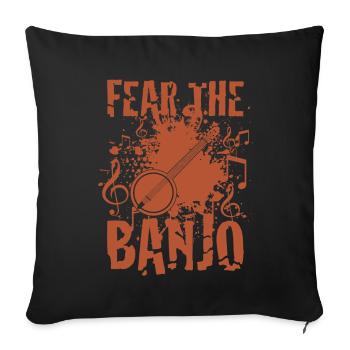 Banjo - Sofa pillowcase 17,3'' x 17,3'' (45 x 45 cm) - black - Front