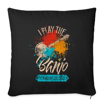 Banjo - Sofa pillowcase 17,3'' x 17,3'' (45 x 45 cm) - black - Front