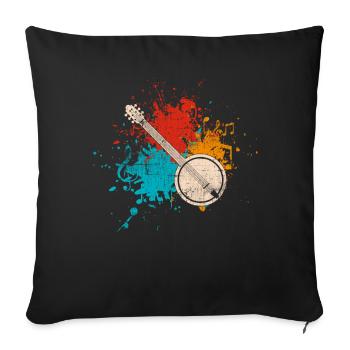 Banjo - Sofa pillowcase 17,3'' x 17,3'' (45 x 45 cm) - black - Front