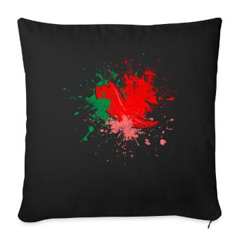Chili - Sofa pillowcase 17,3'' x 17,3'' (45 x 45 cm) - black - Front
