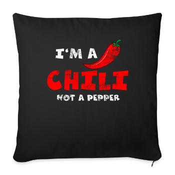 Chili - Sofa pillowcase 17,3'' x 17,3'' (45 x 45 cm) - black - Front