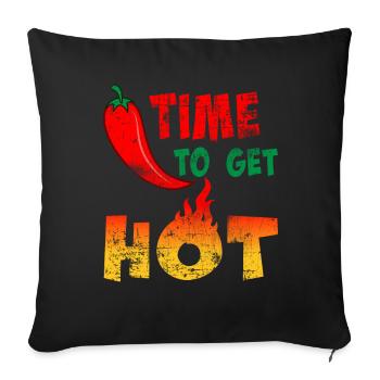 Chili Chili Pepper - Sofa pillowcase 17,3'' x 17,3'' (45 x 45 cm) - black - Front