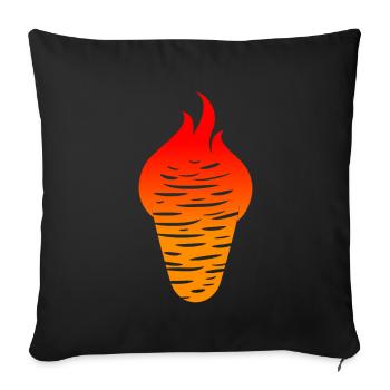 Kebab - Sofa pillowcase 17,3'' x 17,3'' (45 x 45 cm) - black - Front