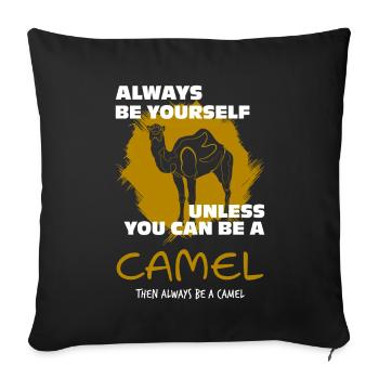 Camel - Sofa pillowcase 17,3'' x 17,3'' (45 x 45 cm) - black - Front