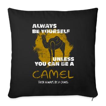 Camel - Sofa pillowcase 17,3'' x 17,3'' (45 x 45 cm) - black - Front