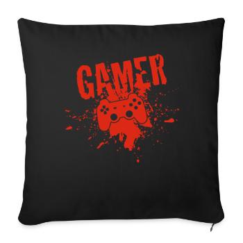 Gamer - Sofakissenbezug 45 x 45 cm - Schwarz - Vorne