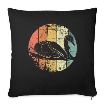 Schwan - Sofakissenbezug 45 x 45 cm - Schwarz - Vorne