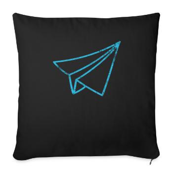 Aviator - Sofa pillowcase 17,3'' x 17,3'' (45 x 45 cm) - black - Front