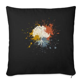 Tree - Sofa pillowcase 17,3'' x 17,3'' (45 x 45 cm) - black - Front