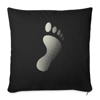 Footprint - Sofa pillowcase 17,3'' x 17,3'' (45 x 45 cm) - black - Front