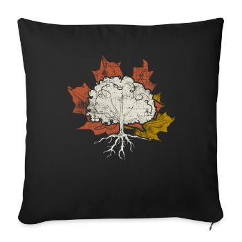 Tree - Sofa pillowcase 17,3'' x 17,3'' (45 x 45 cm) - black - Front