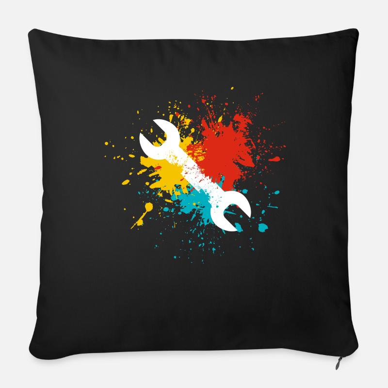 Werkzeug - Sofakissenbezug 45 x 45 cm - Schwarz