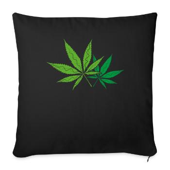 Cannabis - Sofakissenbezug 45 x 45 cm - Schwarz - Vorne