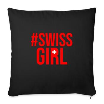 Swiss Girl - Housse de coussin décorative 45 x 45 cm - noir - Devant