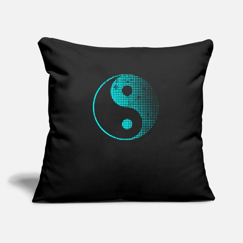 Yin Yang Housse de coussin décorative 45 x 45 cm