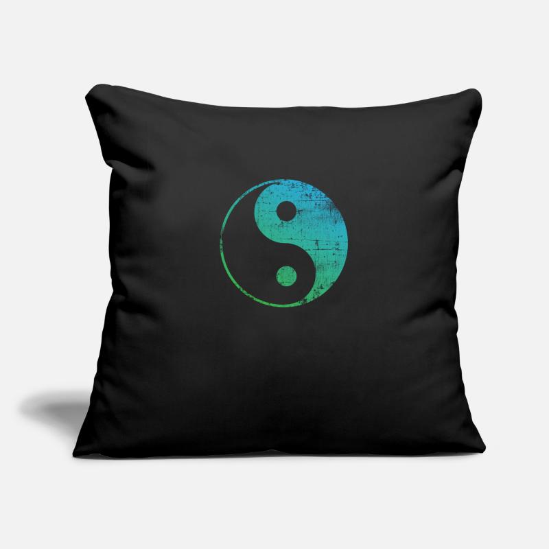 Yin Yang Housse de coussin décorative 45 x 45 cm
