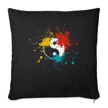 Yin Yang - Sofa pillowcase 17,3'' x 17,3'' (45 x 45 cm) - black - Front