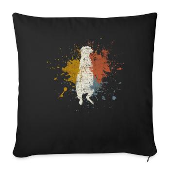 suricates - Housse de coussin décorative 45 x 45 cm - noir - Devant