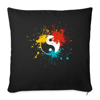 Yin Yang - Sofa pillowcase 17,3'' x 17,3'' (45 x 45 cm) - black - Front